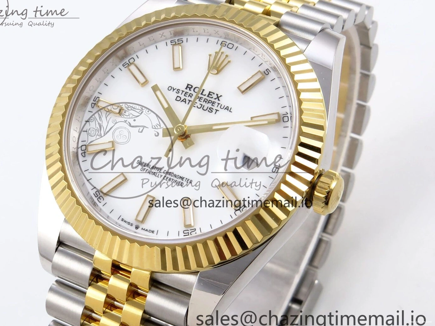 0420 DateJust 41 SS YG ARF 1:1 Best Edition 904L Steel White Stick Dial on Jubilee Bracelet SH3235 (Gain Weight) Seasonal 1223